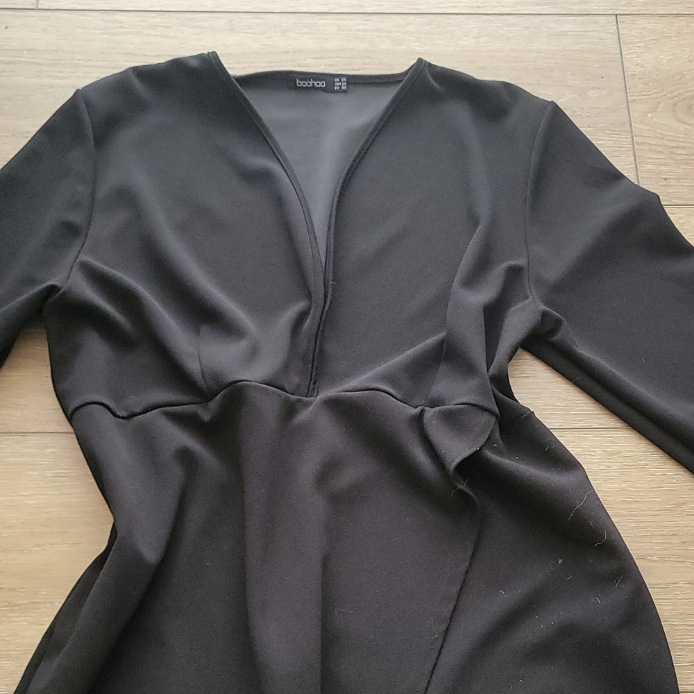 Black midi dress long sleeve